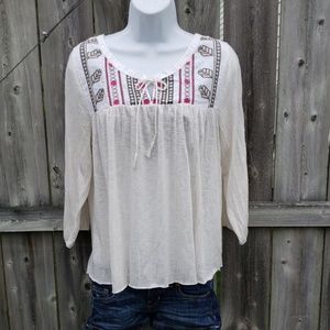 Boho Embroidered Top by American Eagle